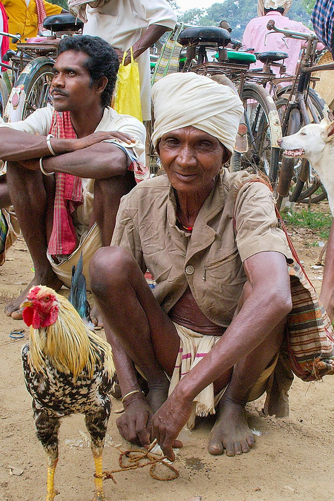 photographer with locals